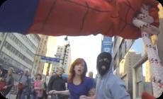 スパイダーマンのフラッシュモブ