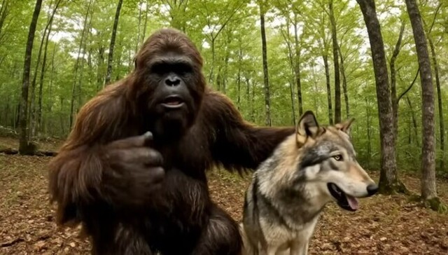 【動画】 ペットのオオカミと自然界に生きるビッグフットのsurvival vlog!!