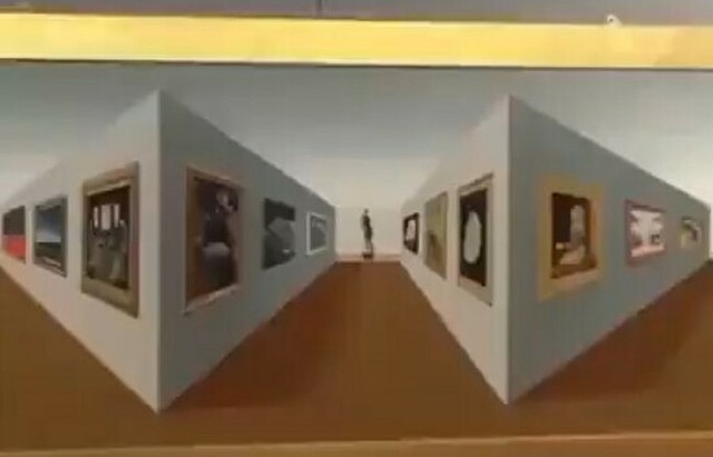 動画 美術館に飾られた絵の立体的な絵の錯視的な凄い絵の絵 ひろぶろ