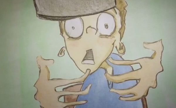 映画のワンシーンと織り交ざるアニメーション作品