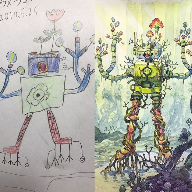 子供の絵をアニメ風に (5)