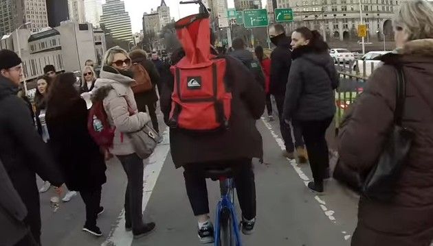 ブルックリンブリッジのバイクレーン
